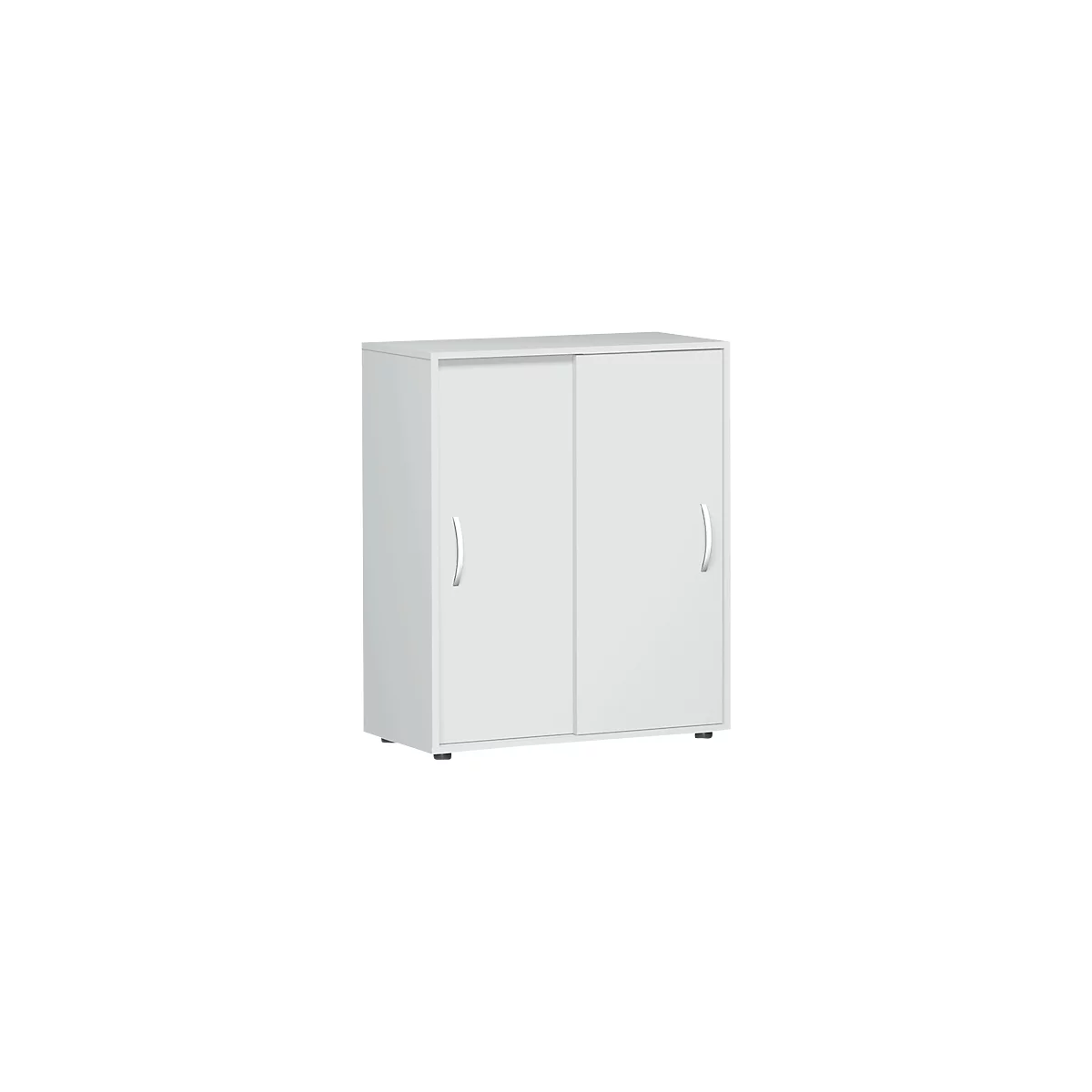 Schuifdeurkast Alicante, 3 ordnerhoogten, B 800 x D 400 x H 1104 mm, lichtgrijs