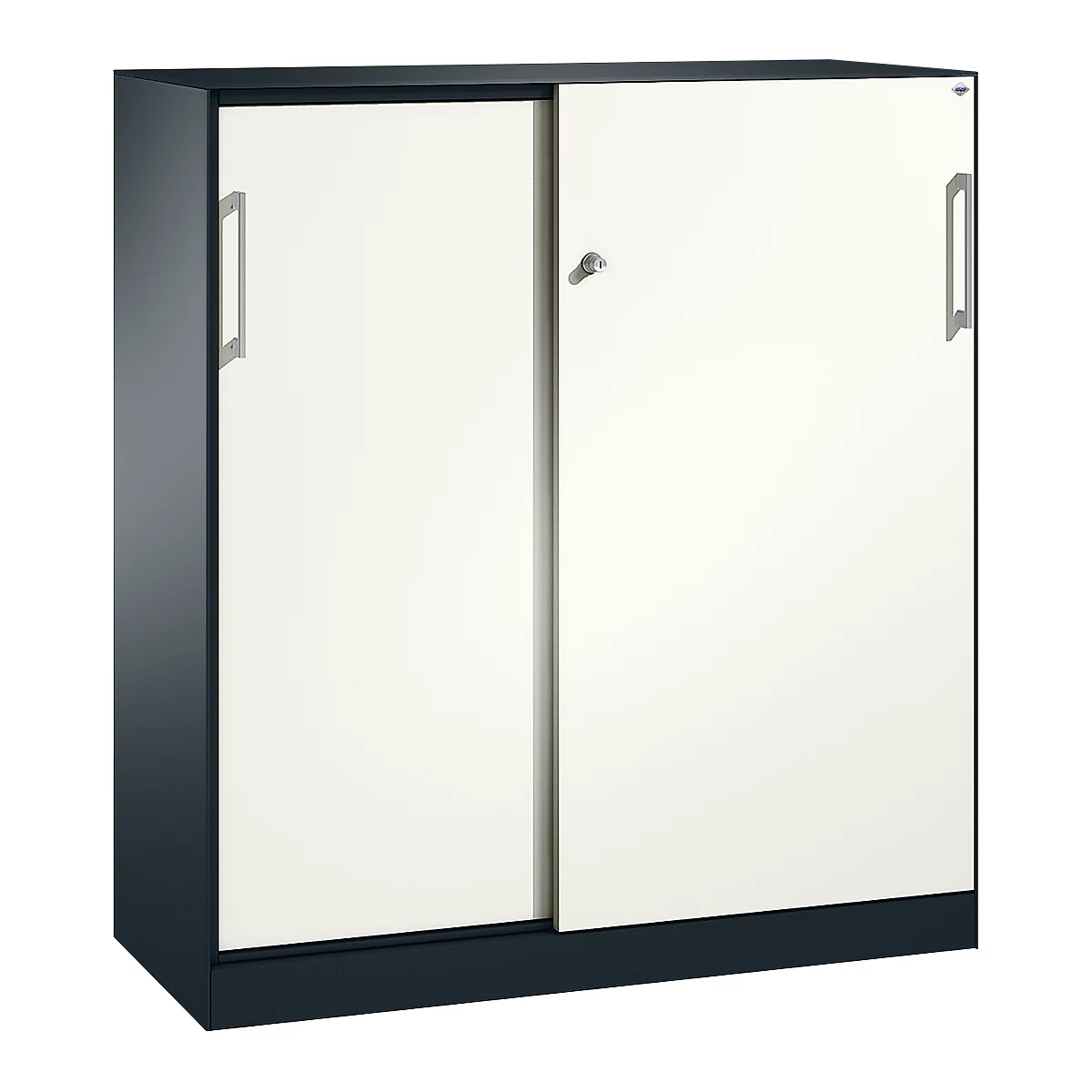 Schuifdeurkast ASISTO C 3000, 3 ordnerhoogten, met afdekplaat, breedte 1200 mm,