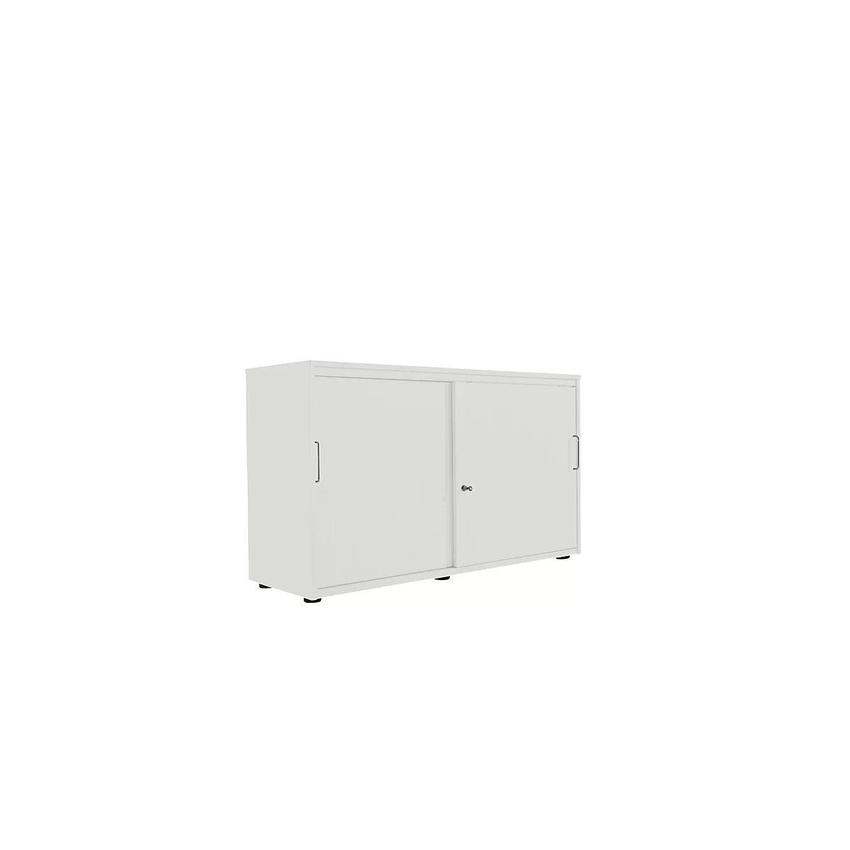 Schuifdeurkast, B 1200 mm, 2 ordnerhoogten, lichtgrijs