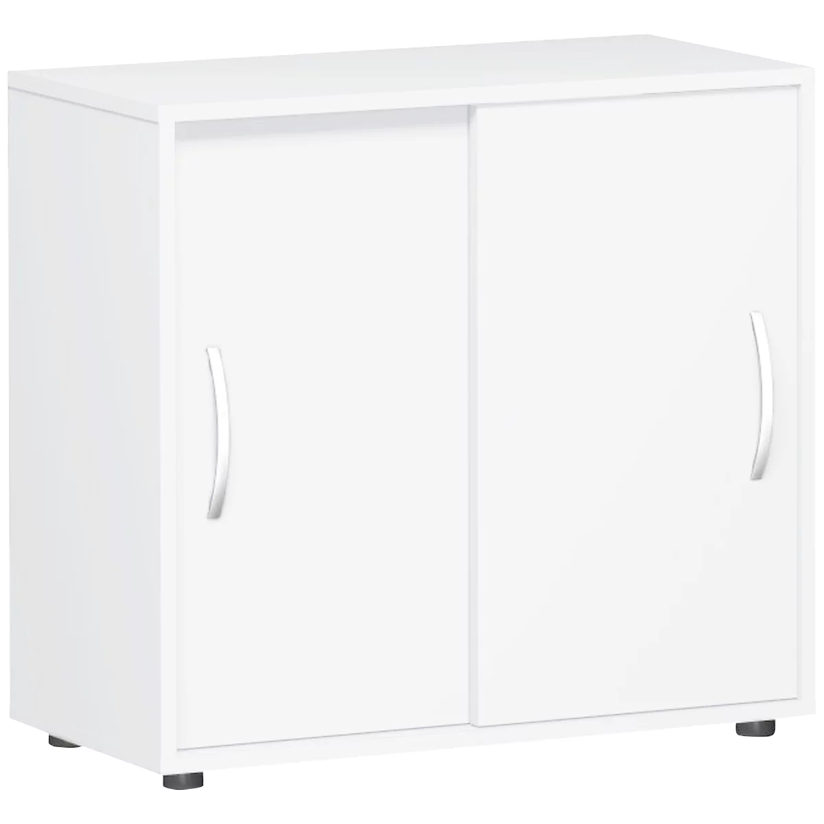 Schuifdeurkast PALENQUE, 2 ordnerhoogten, B 800 x D 400 x H 752 mm, wit