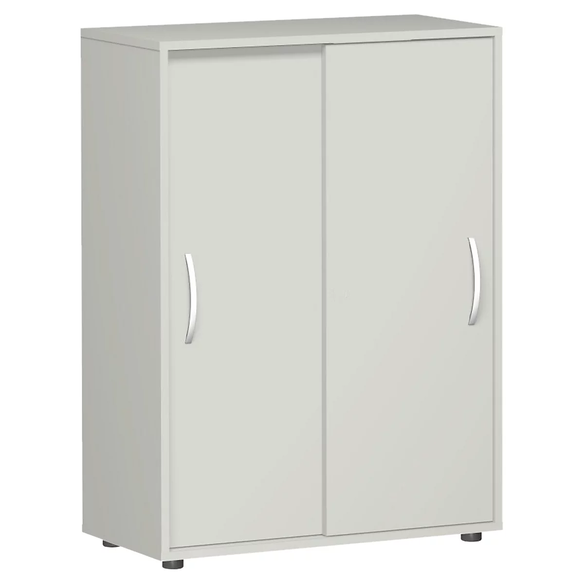 Schuifdeurkast PALENQUE, 3 ordnerhoogten, B 800 x D 400 x H 1104 mm, lichtgrijs