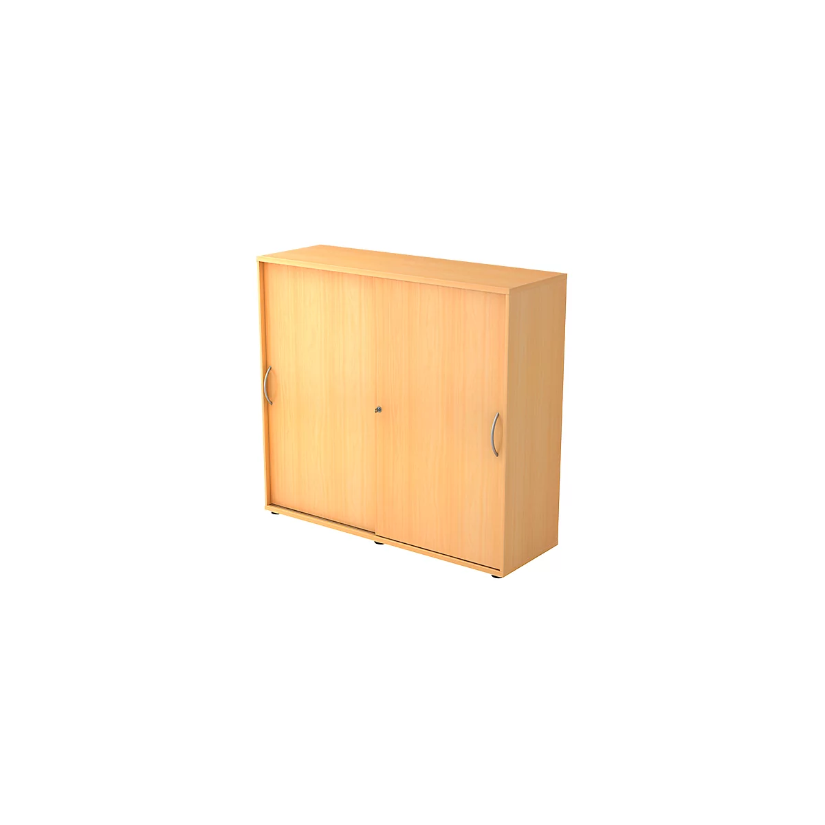 Schuifdeurkast TARA, 3 ordnerhoogten, B 1200 x D 400 x H 1180 mm, afsluitbaar & stapelbaar, beukenpatroon