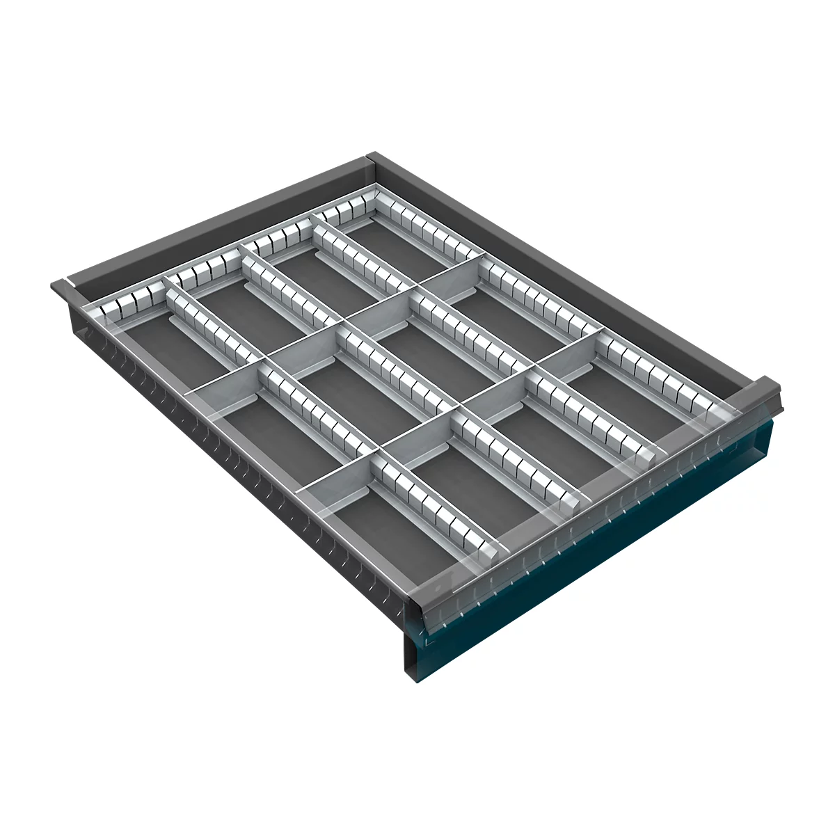 Schuifladeonderverdeling, 12 vakken, 60-120 mm