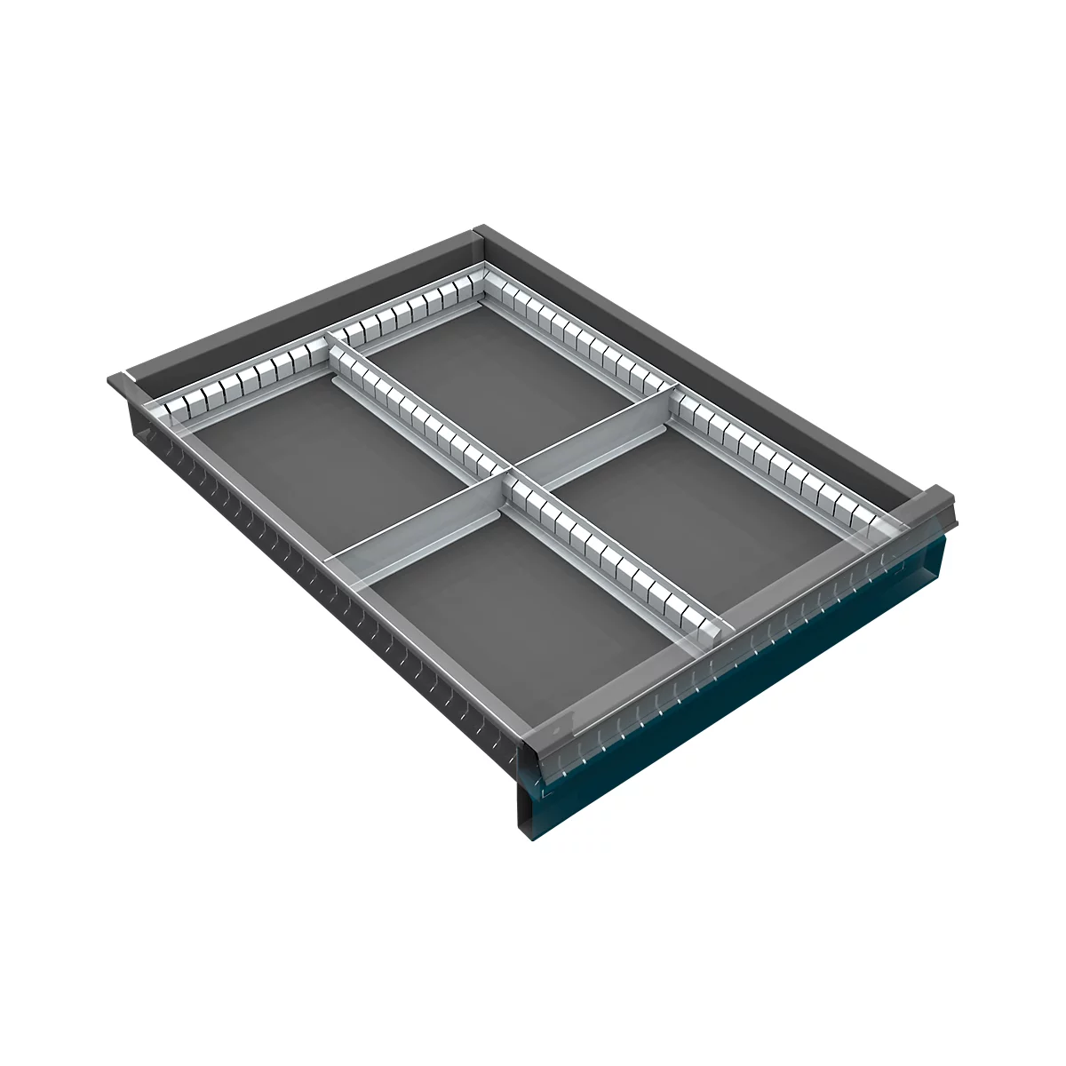 Schuifladeonderverdeling, 4 vakken, 60-120 mm