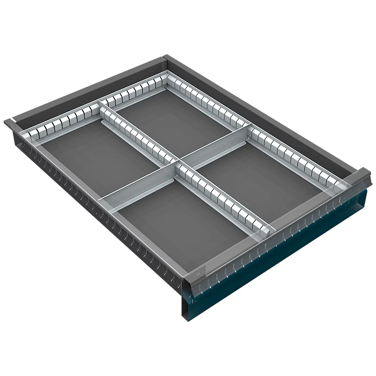 Schuifladeonderverdeling, 4 vakken, 60-120 mm