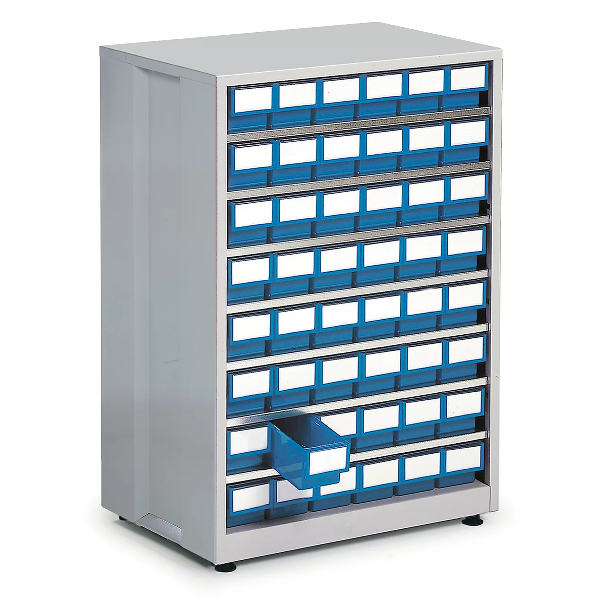 Schuifladestelling, met 48 schuifladen, blauw