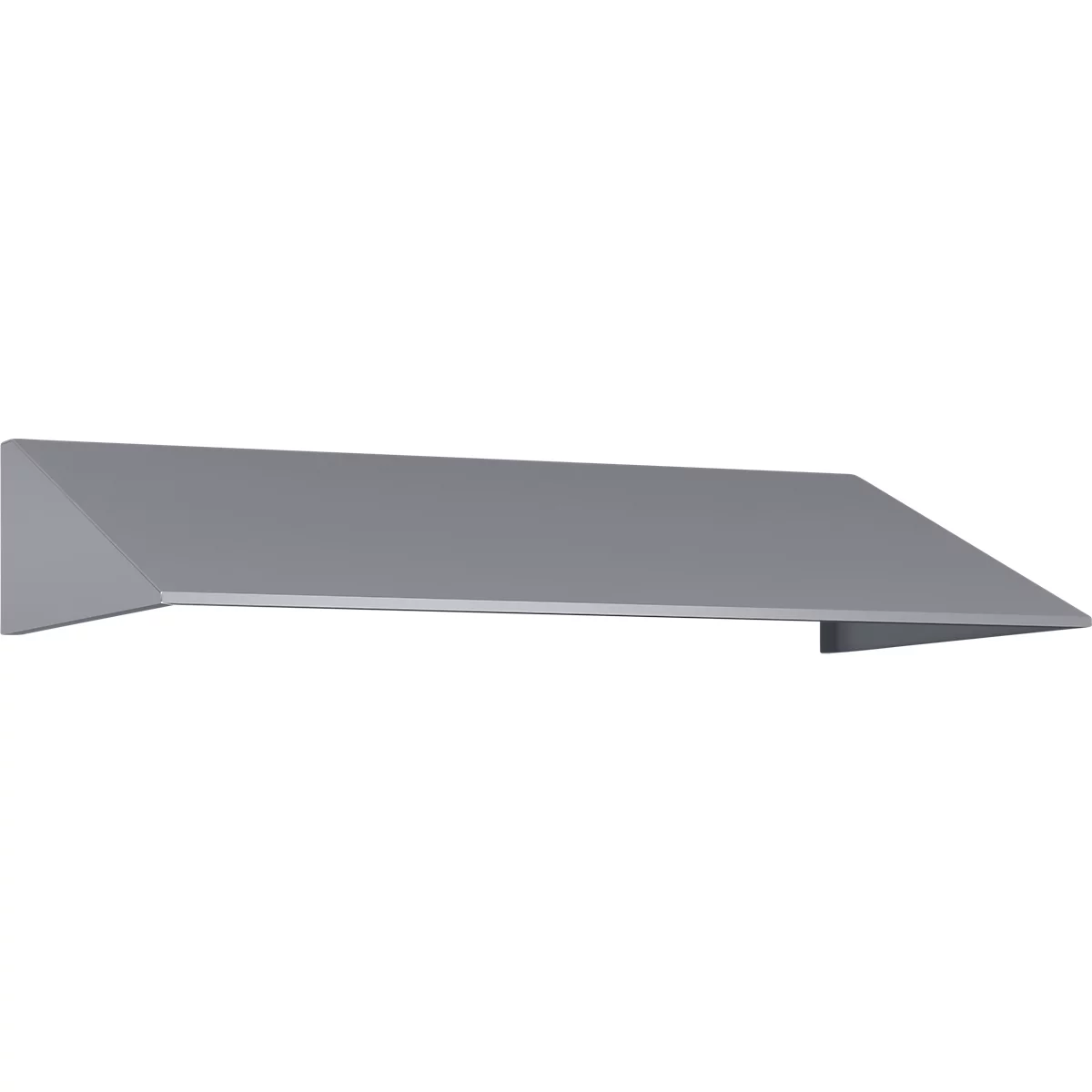 Schuin dak uitbouw voor C+P lockerkast Resisto, helling 26°, B 1148 x D 640 x H 230 mm, staal, aluminium wit RAL 9006