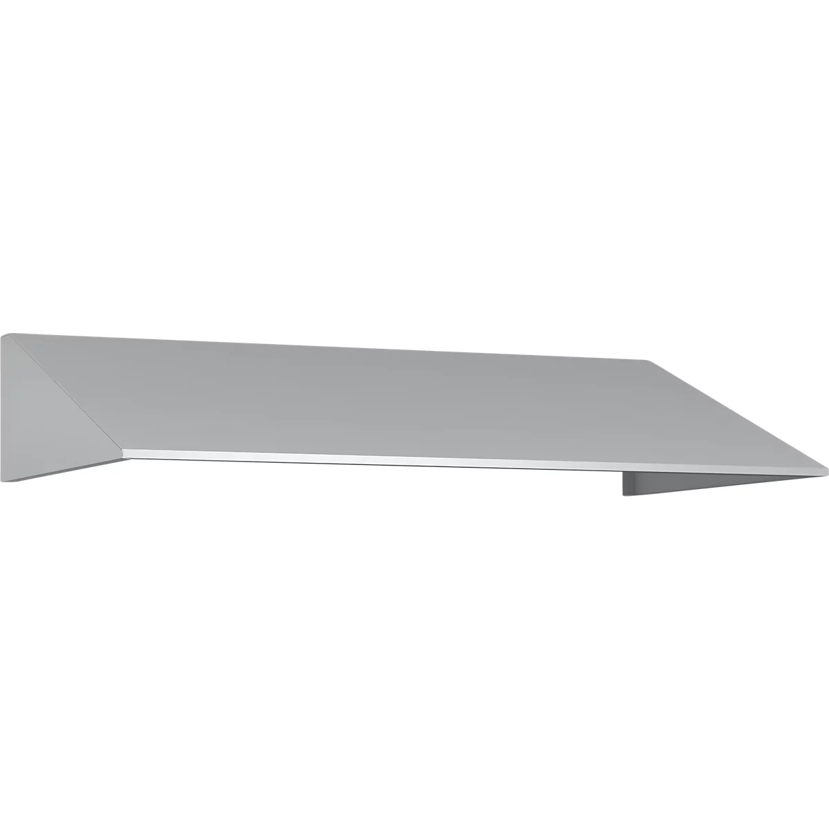 Schuin dak uitbouw voor C+P lockerkast Resisto, helling 26°, B 1148 x D 640 x H 230 mm, staal, lichtgrijs RAL 7035