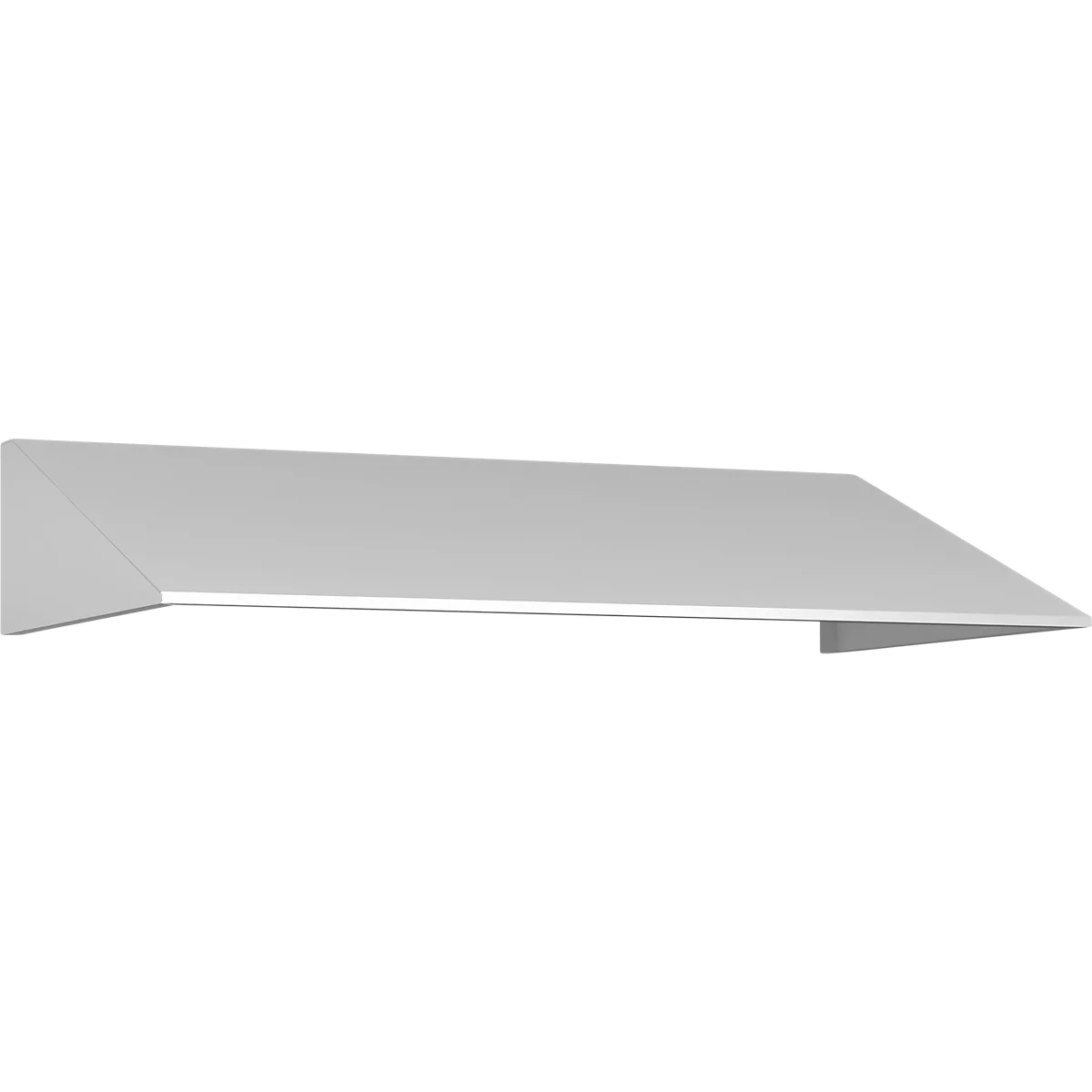 Schuin dak uitbouw voor C+P lockerkast Resisto, helling 26°, B 1148 x D 640 x H 230 mm, staal, verkeerswit RAL 9016