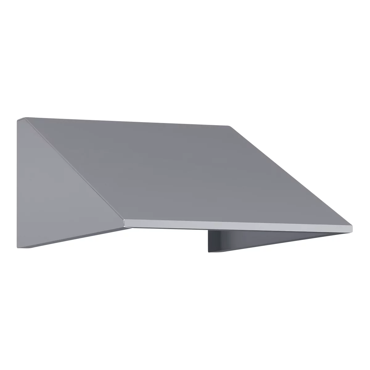Schuin dak uitbouw voor C+P lockerkast Resisto, helling 26°, B 396 x D 640 x H 230 mm, staal, aluminium wit RAL 9006