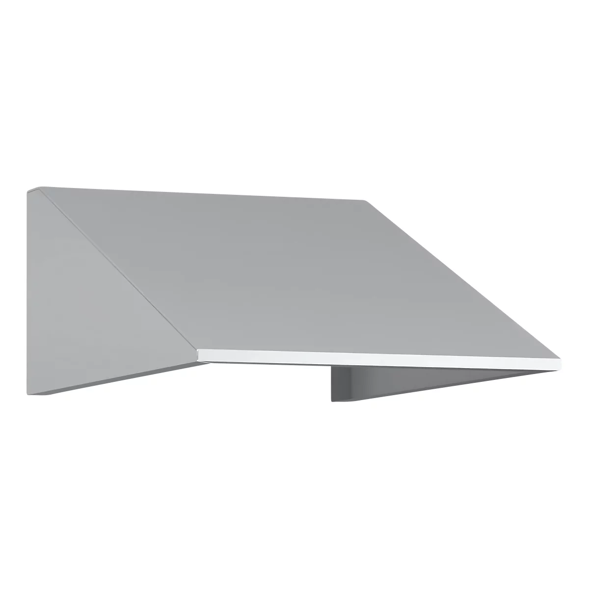 Schuin dak uitbouw voor C+P lockerkast Resisto, helling 26°, B 396 x D 640 x H 230 mm, staal, lichtgrijs RAL 7035