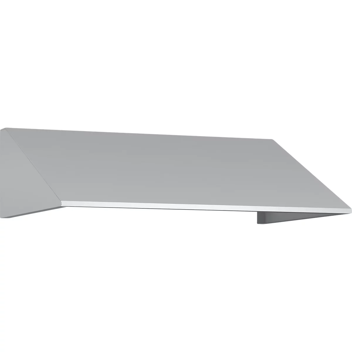 Schuin dak uitbouw voor C+P lockerkast Resisto, helling 26°, B 772 x D 540 x H 230 mm, staal, lichtgrijs RAL 7035