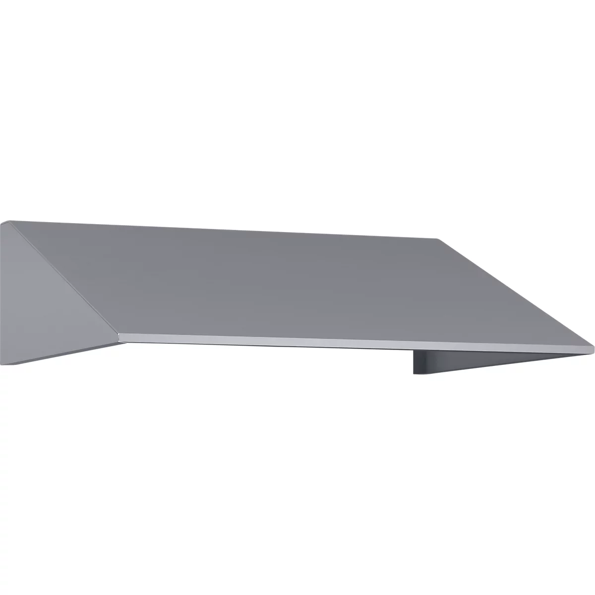 Schuin dak uitbouw voor C+P lockerkast Resisto, helling 26°, B 772 x D 640 x H 230 mm, staal, aluminium wit RAL 9006