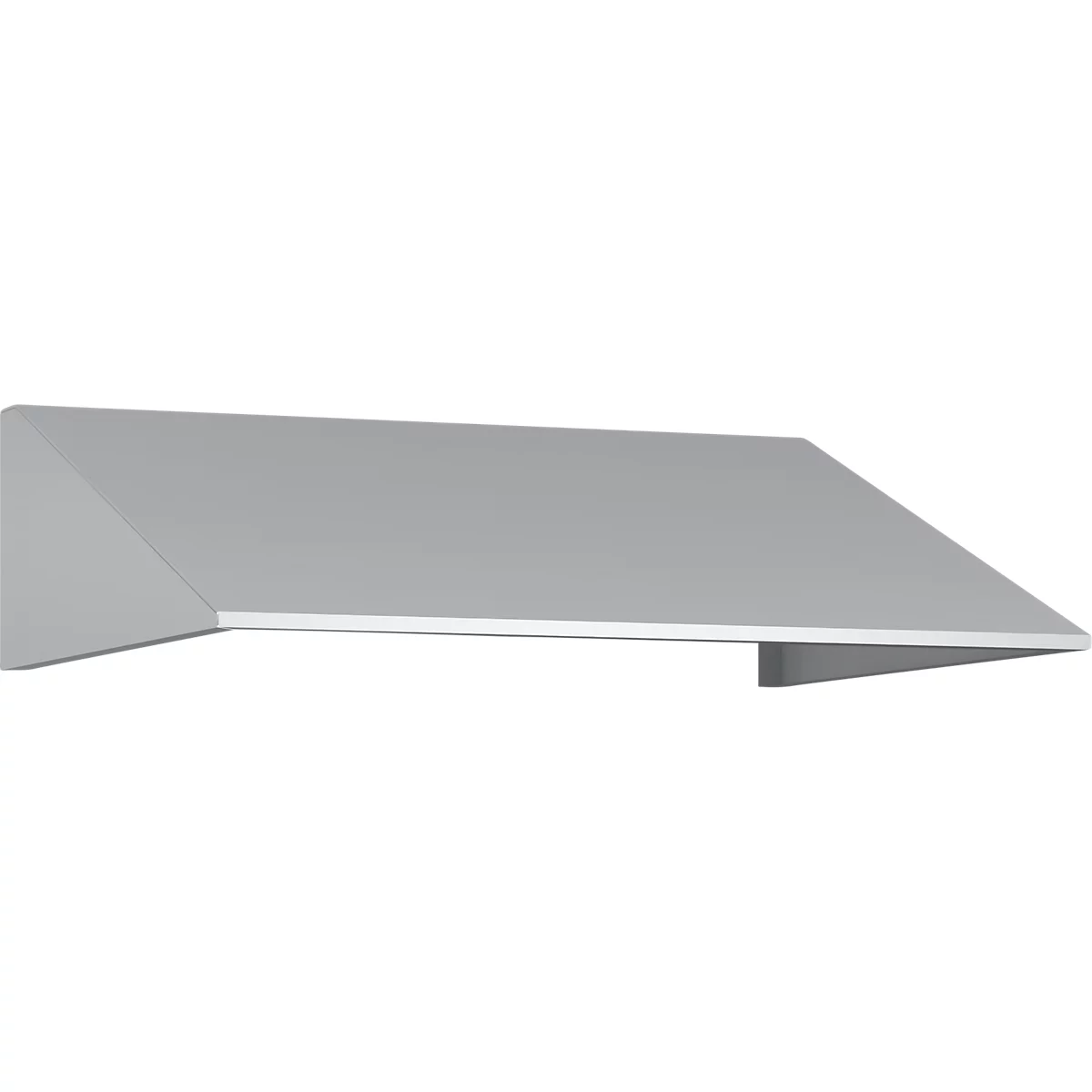 Schuin dak uitbouw voor C+P lockerkast Resisto, helling 26°, B 772 x D 640 x H 230 mm, staal, lichtgrijs RAL 7035