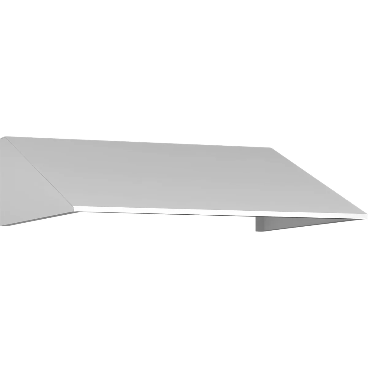 Schuin dak uitbouw voor C+P lockerkast Resisto, helling 26°, B 772 x D 640 x H 230 mm, staal, verkeerswit RAL 9016