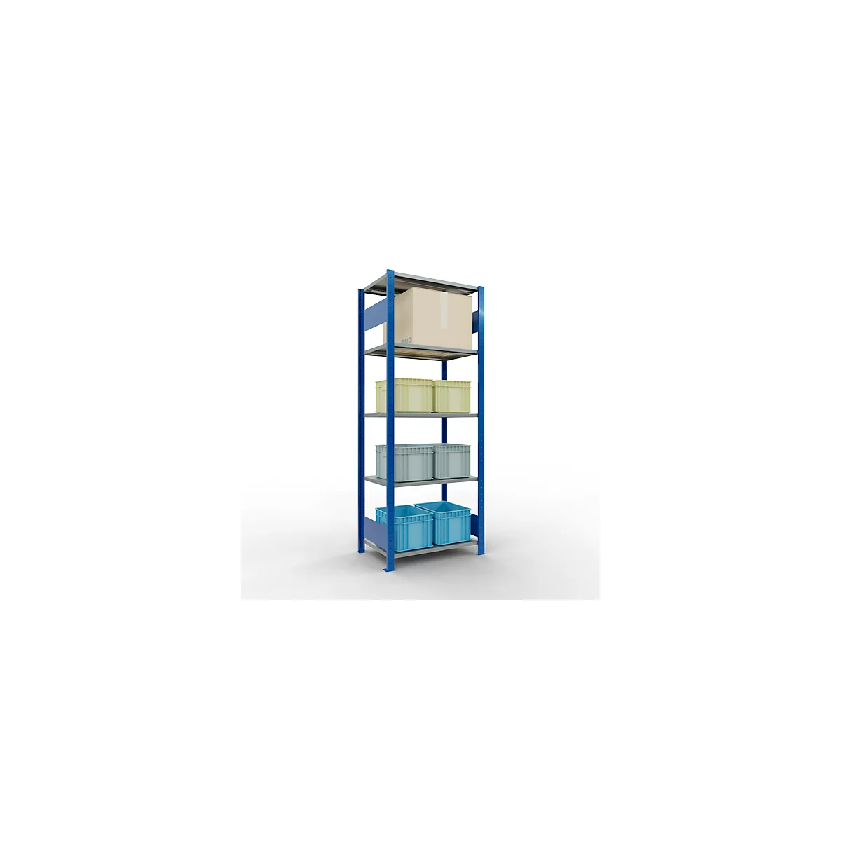 SCHULTE Lagertechnik - Boutloos basisrek - 2000x 750x500 mm, type 150 kg
