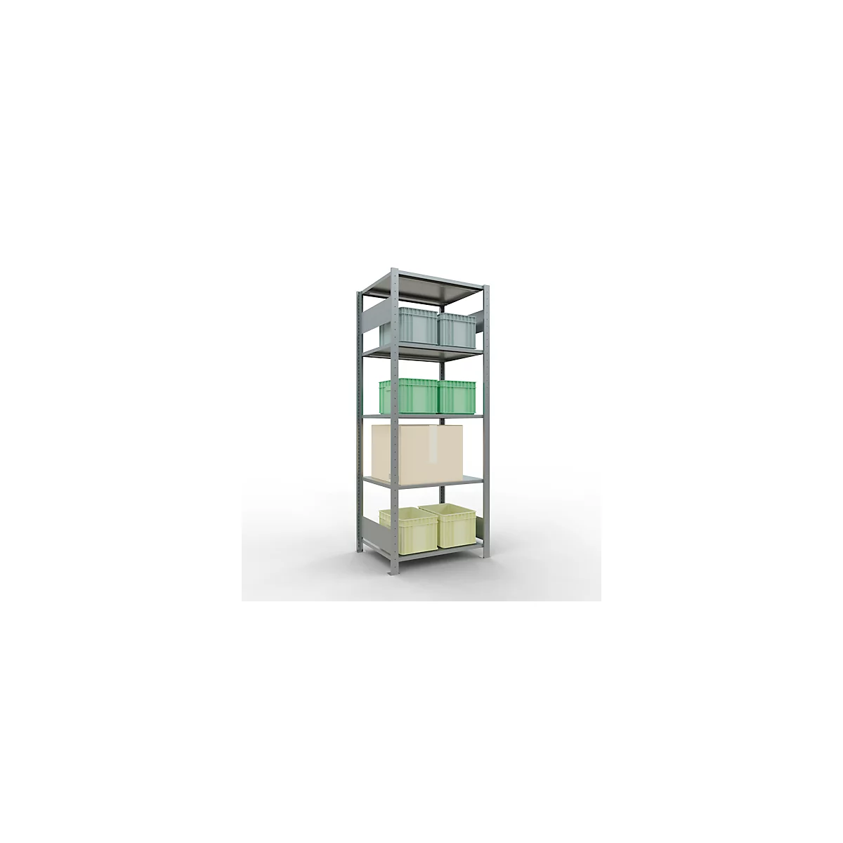 SCHULTE Lagertechnik - Boutloos basisrek - 2000x 750x600 mm, type 150 kg