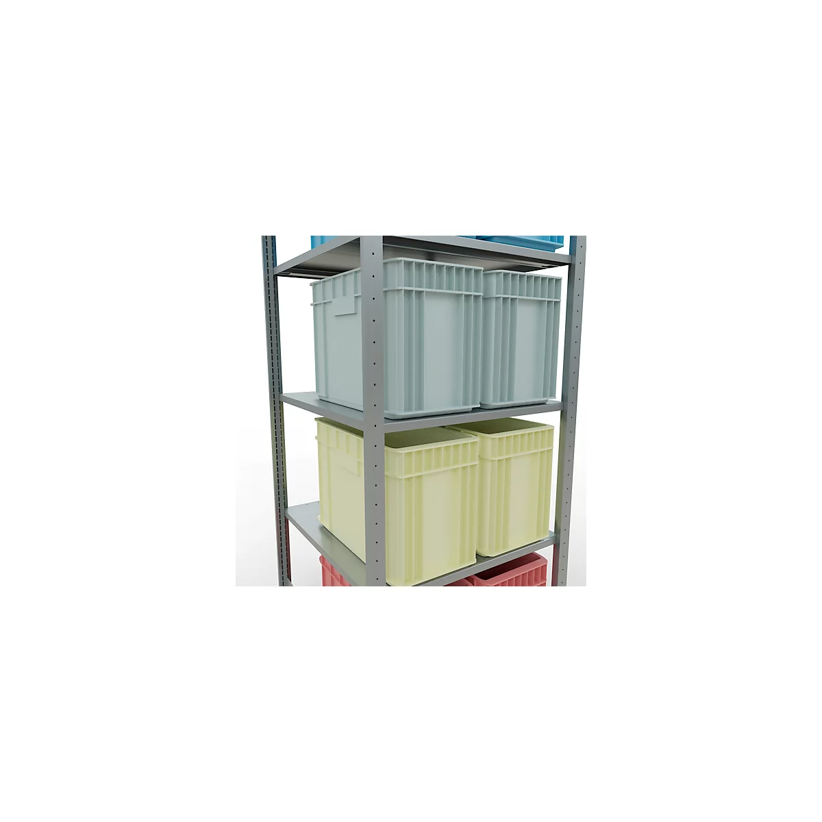 SCHULTE Lagertechnik - Boutloos basisrek - 2000x 750x800 mm, type 150 kg