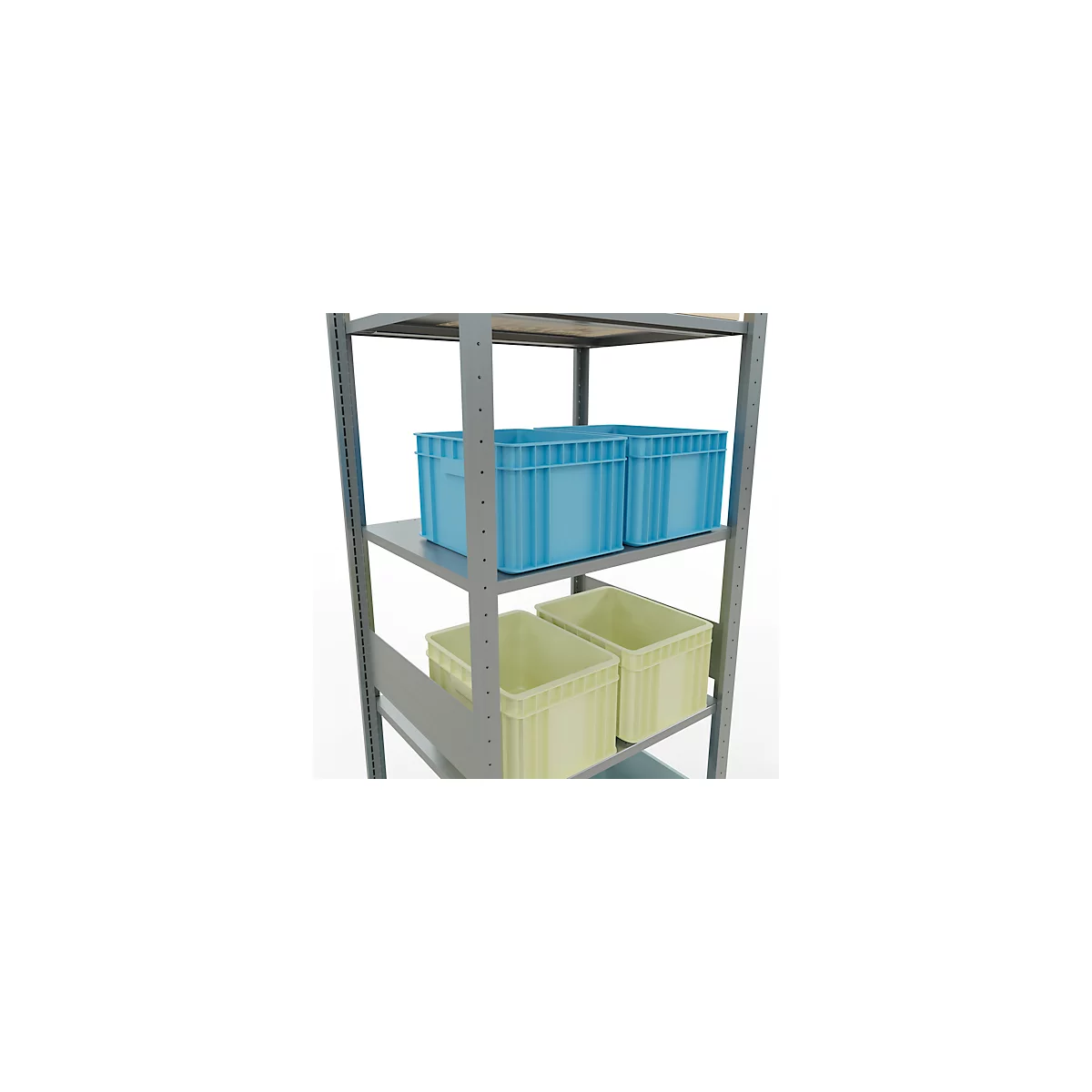 SCHULTE Lagertechnik - Boutloos basisrek - 3000x 750x600 mm, type 150 kg