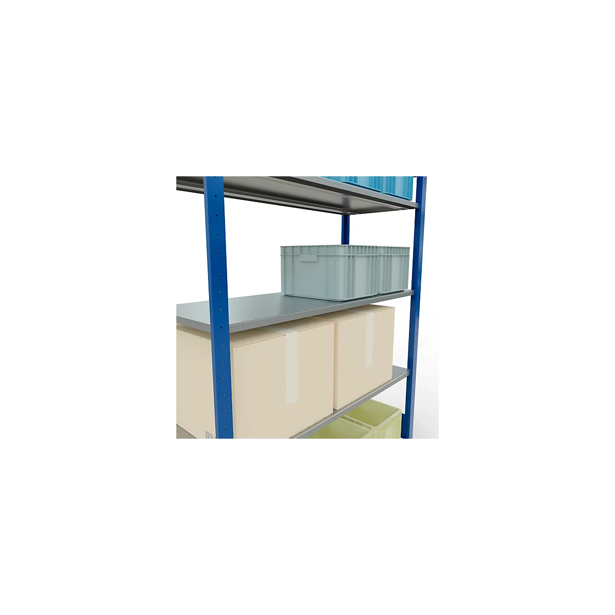 SCHULTE Lagertechnik - Boutloos rekkensysteem - 2000x1300x500 mm, type 150 kg