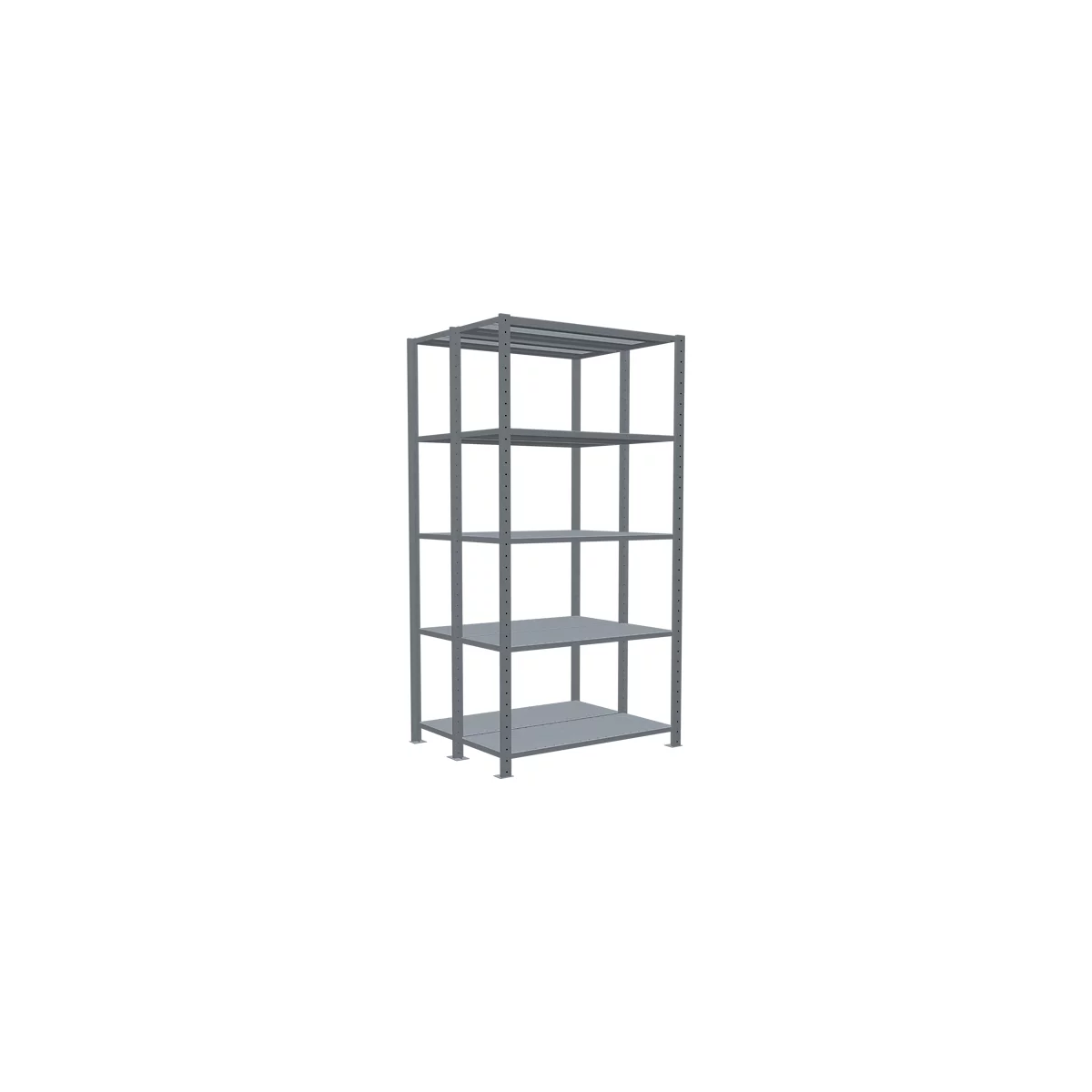 SCHULTE Lagertechnik - Boutloze dubbele bodemplank type 150 - 2000x1000x2x400 mm galv.2x5 schappen