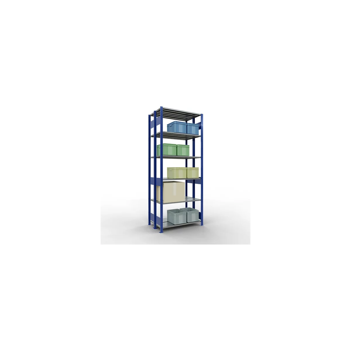SCHULTE Lagertechnik - Boutloze dubbele bodemplank type 150 - 2500x1000x2x300 mm 2x6 legborden