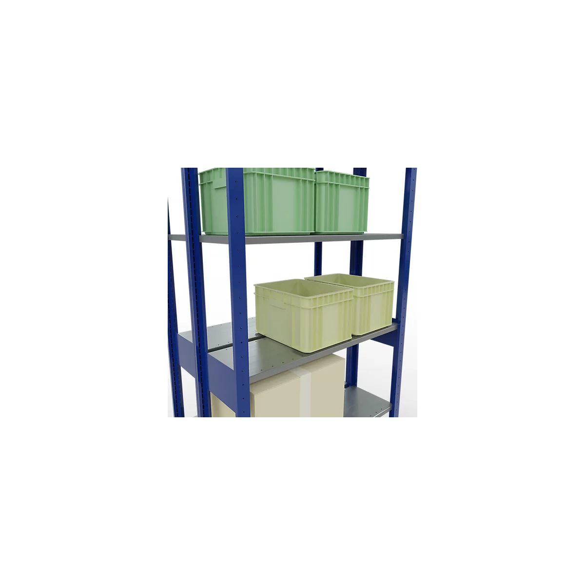 SCHULTE Lagertechnik - Boutloze dubbele bodemplank type 150 - 2500x1000x2x300 mm 2x6 legborden