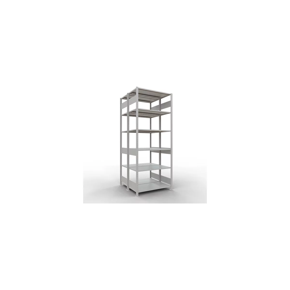 SCHULTE Lagertechnik - Boutloze dubbele bodemplank type 150 - 2500x1000x500 mm, 2x6 legborden