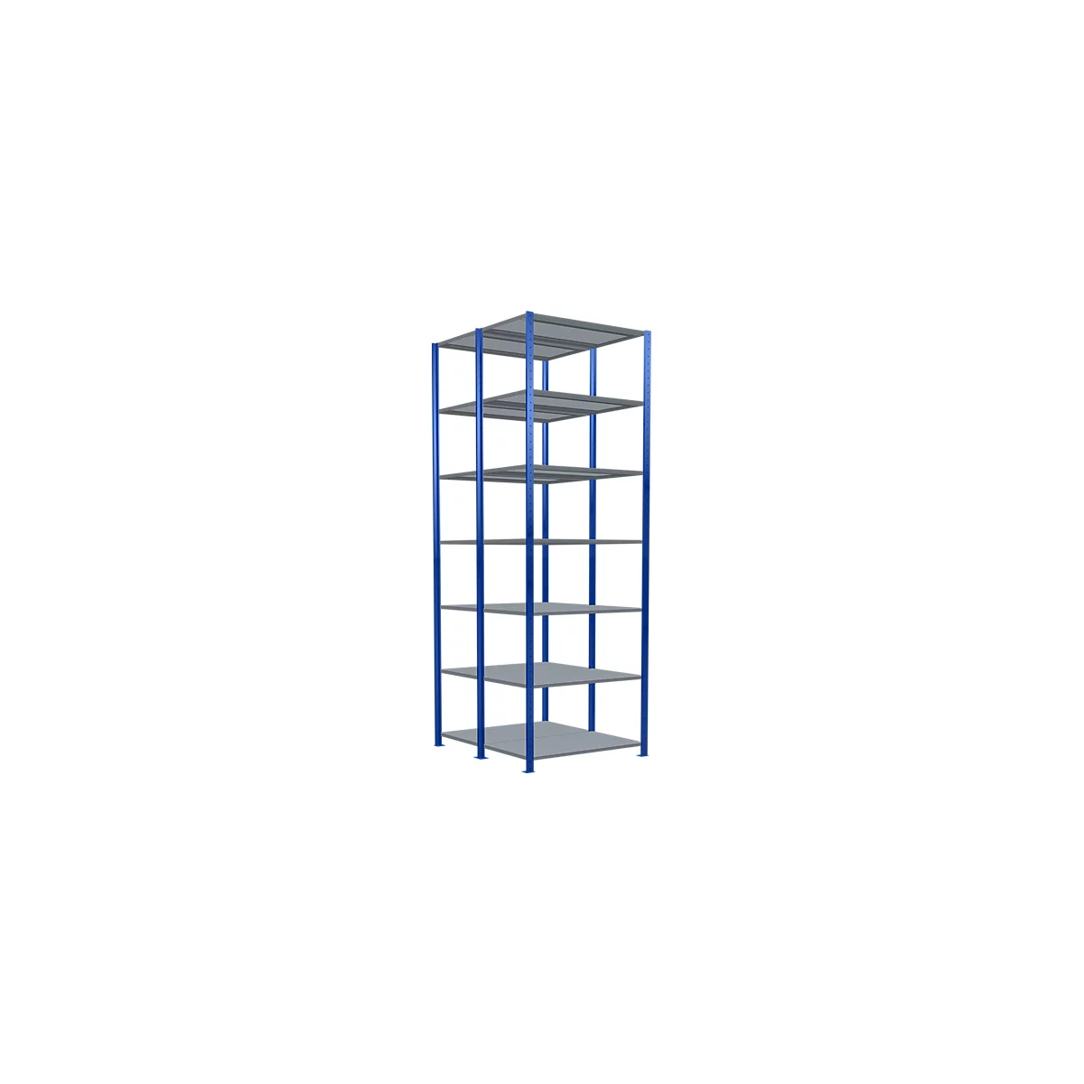 SCHULTE Lagertechnik - Boutloze dubbele bodemplank type 150 - 3000x1000x2x600 mm 2x7 legborden
