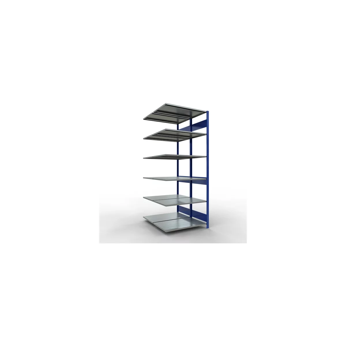SCHULTE Lagertechnik - Boutloze dubbele stapelbak type 150 - 2500x1000x2x600 mm 2x6 schappen