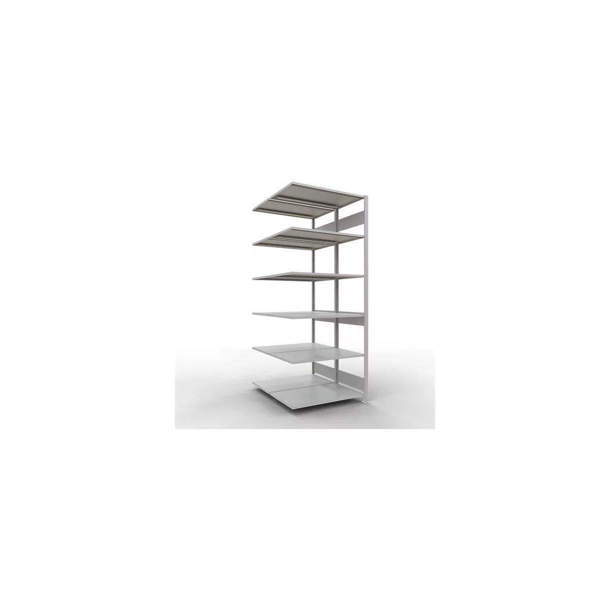 SCHULTE Lagertechnik - Boutloze dubbele stapelbak type 150 - 2500x1000x2x600 mm 2x6 schappen