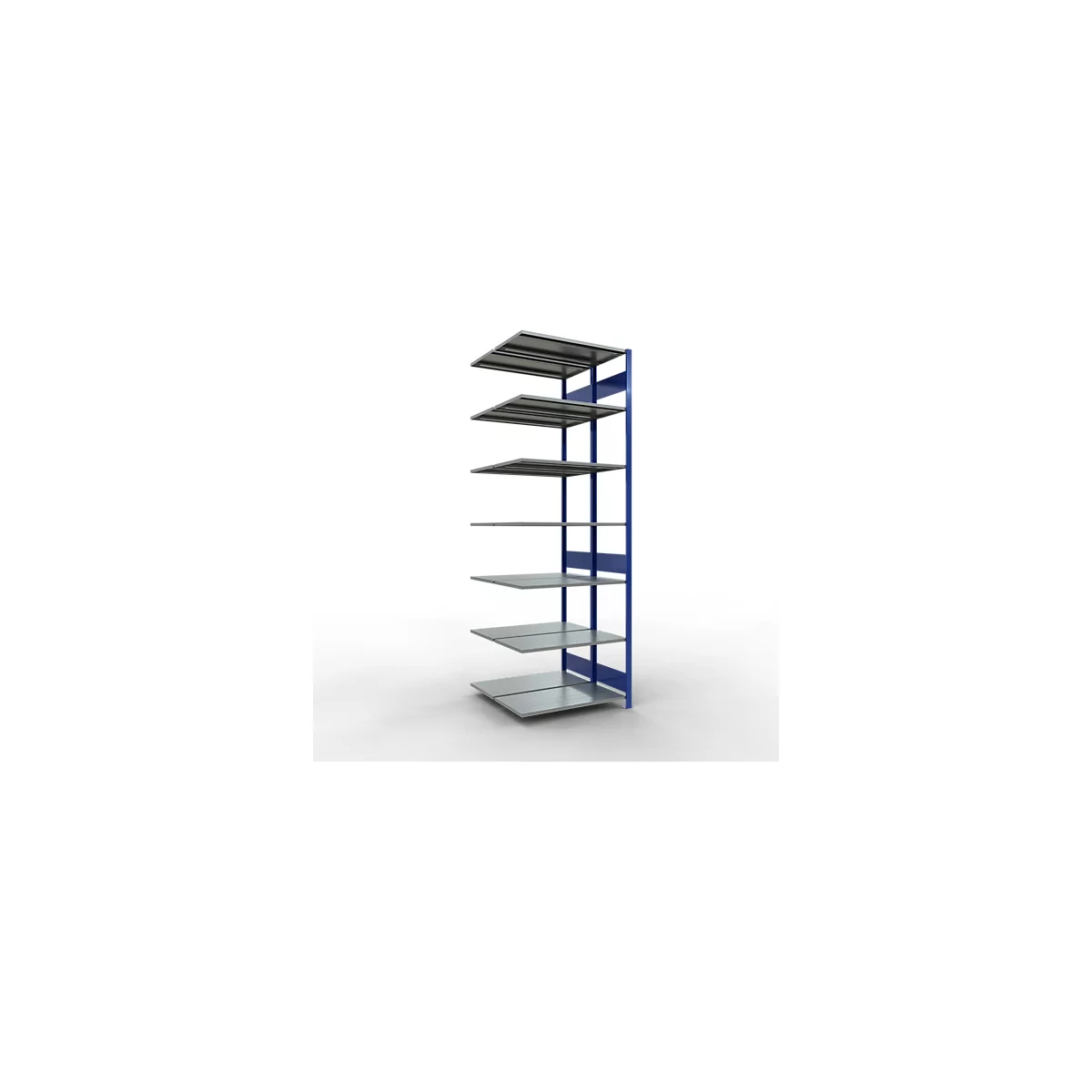 SCHULTE Lagertechnik - Boutloze dubbele stapelbak type 150 - 3000x1000x2x500 mm 2x7 schappen