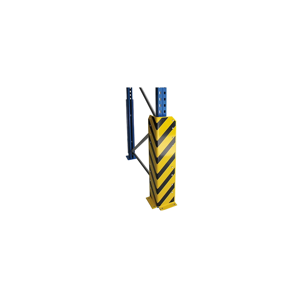 Schulte Lagertechnik Coin de protection en L pour rayonnages à palettes, H 800 mm, jaune/noir