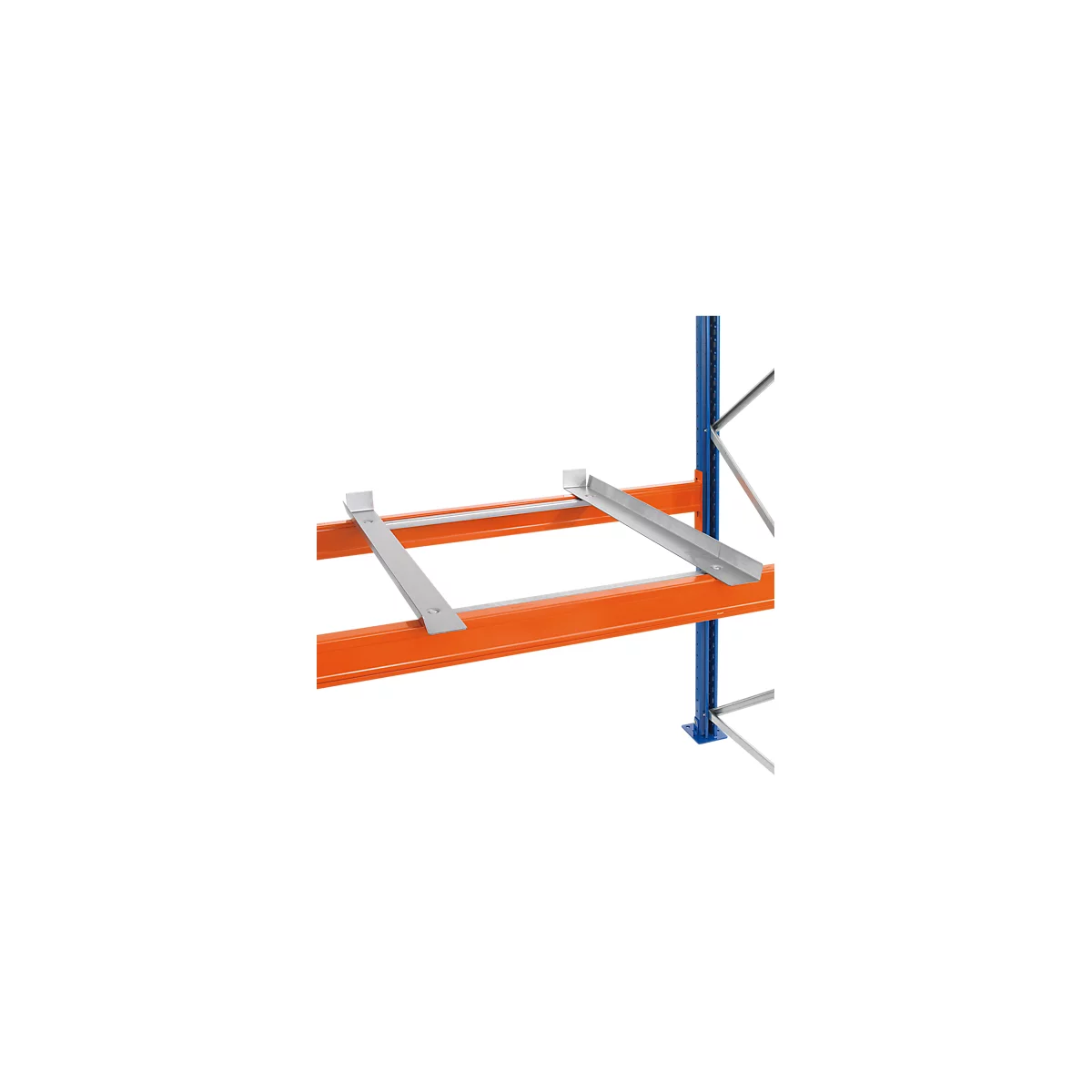 Schulte Lagertechnik Containersteunset voor palletstelling, B 800 x D 1100 mm, voor staanderdiepte 50 mm, verzinkt