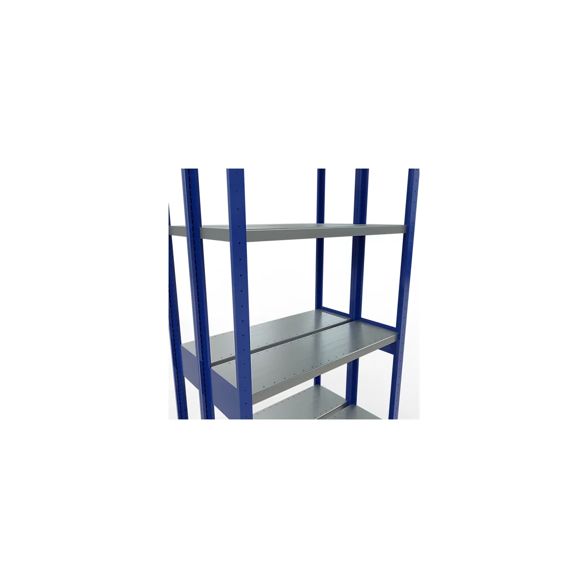 SCHULTE Lagertechnik - Doppel-Grundregal Stecksystem MULTIPlus250 - 3000x1000x(2x300) mm, 14 Böden, verzinkt