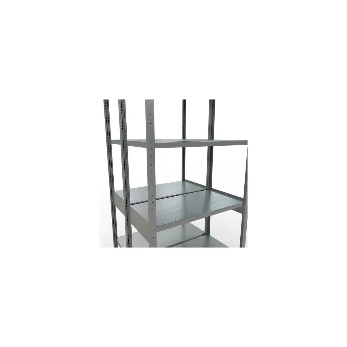 SCHULTE Lagertechnik - Doppel-Grundregal Stecksystem MULTIPlus250 - 3000x1000x(2x500) mm, 14 Böden, verzinkt