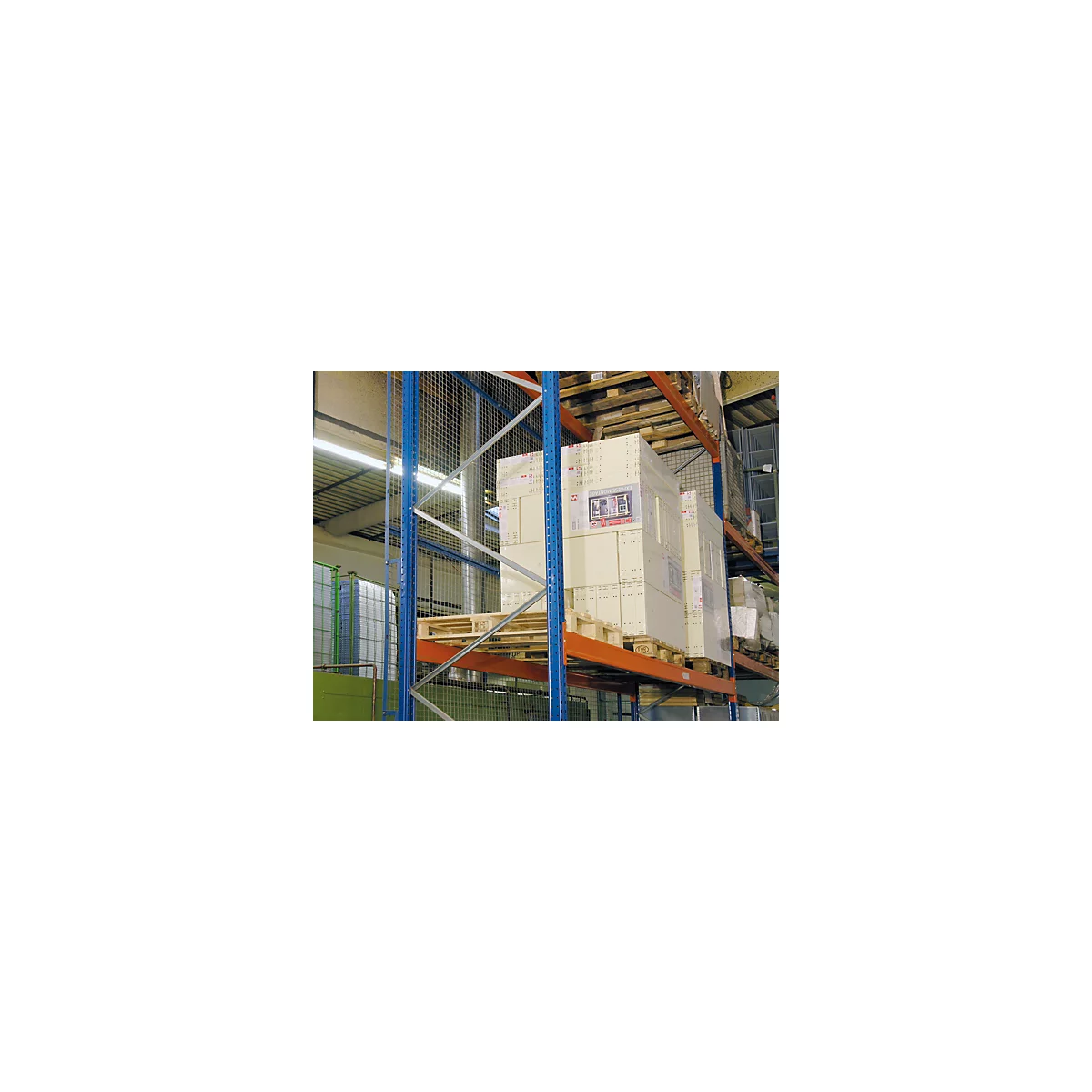 Schulte Lagertechnik draadgaas achterwand voor staanderframes S625-A18, S635-B20 en S645-B25, B 1350 x H 1000 mm, blauw/verzinkt