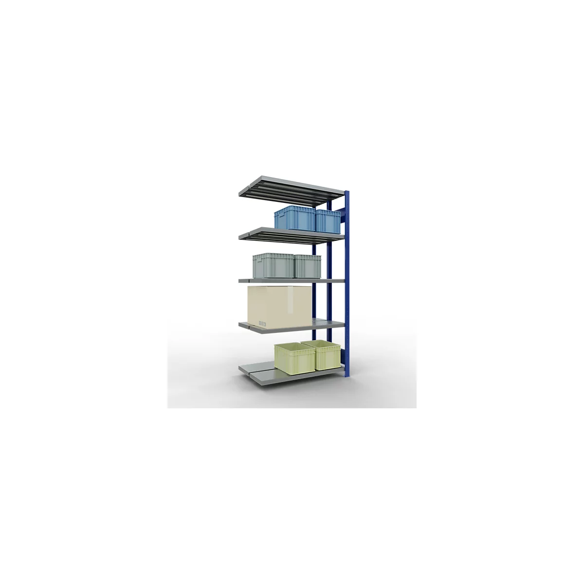 SCHULTE Lagertechnik - Dubbel legbordstelling. Type 250 kg - 2000x1000x2x300 mm, 10 schappen