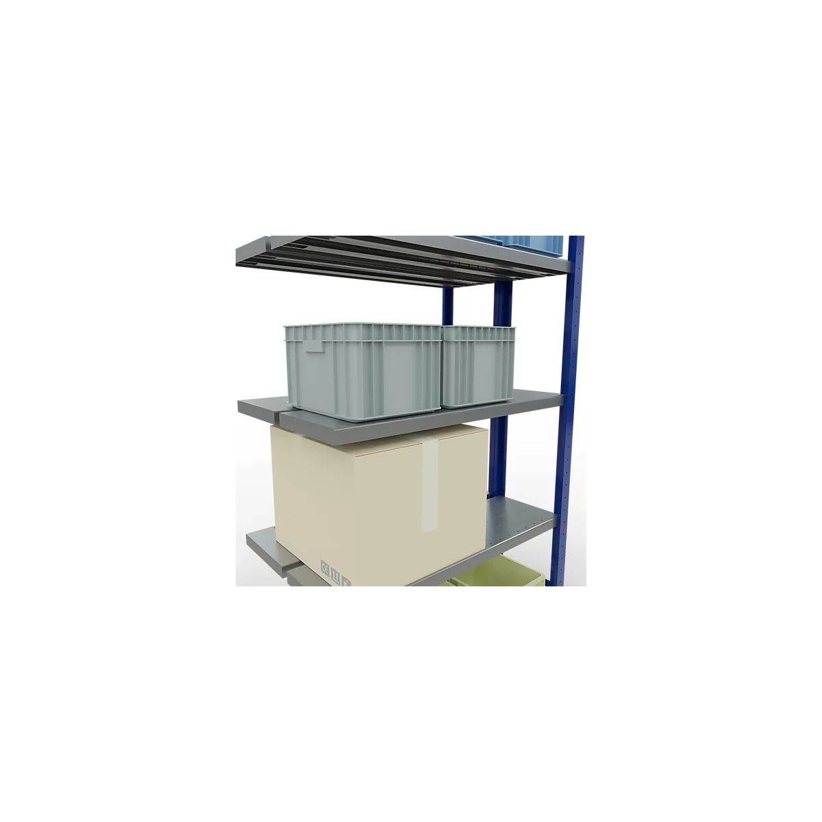 SCHULTE Lagertechnik - Dubbel legbordstelling. Type 250 kg - 2000x1000x2x300 mm, 10 schappen
