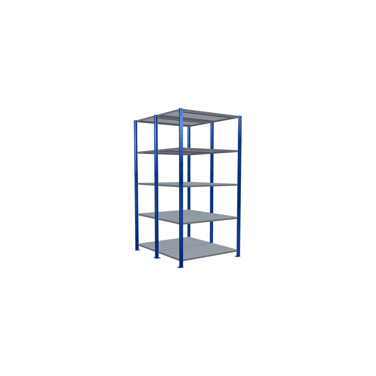 SCHULTE Lagertechnik - Dubbel legbordstelling. Type 250 kg - 2000x1000x2x600 mm, 10 schappen