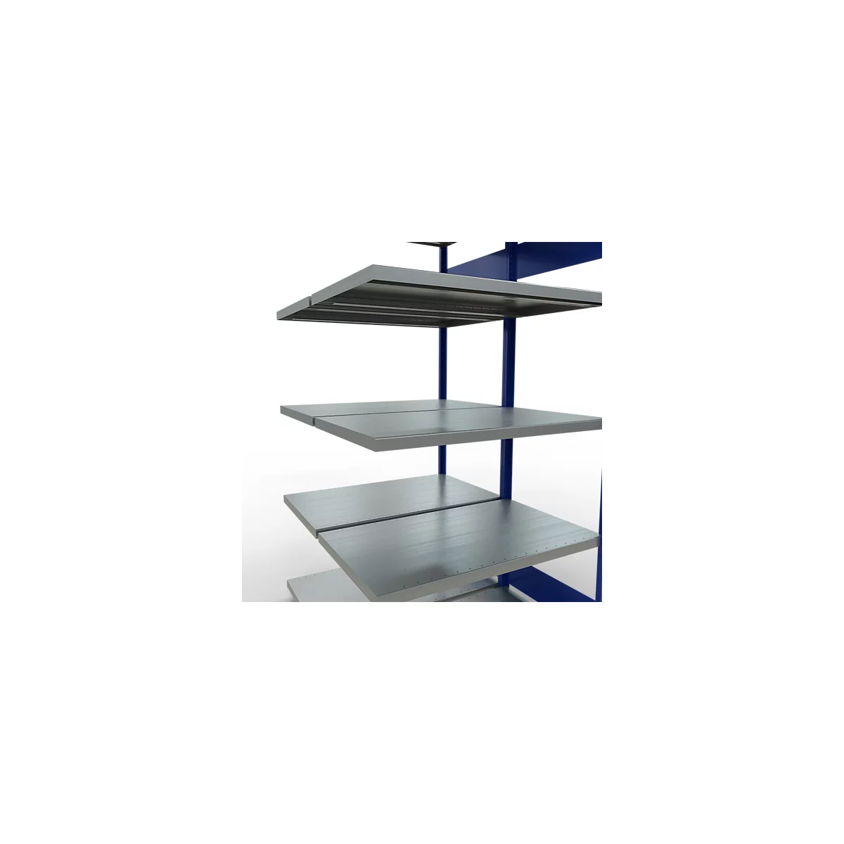 SCHULTE Lagertechnik - Dubbel legbordstelling. Type 250 kg - 2000x1000x2x600 mm, 10 schappen