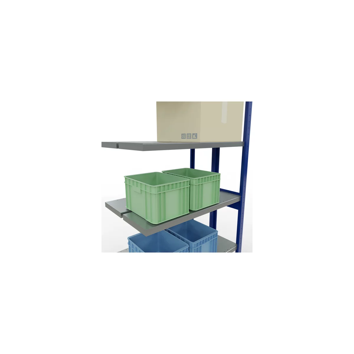 SCHULTE Lagertechnik - Dubbel legbordstelling. Type 250 kg - 2500x1000x2x300 mm, 12 legborden