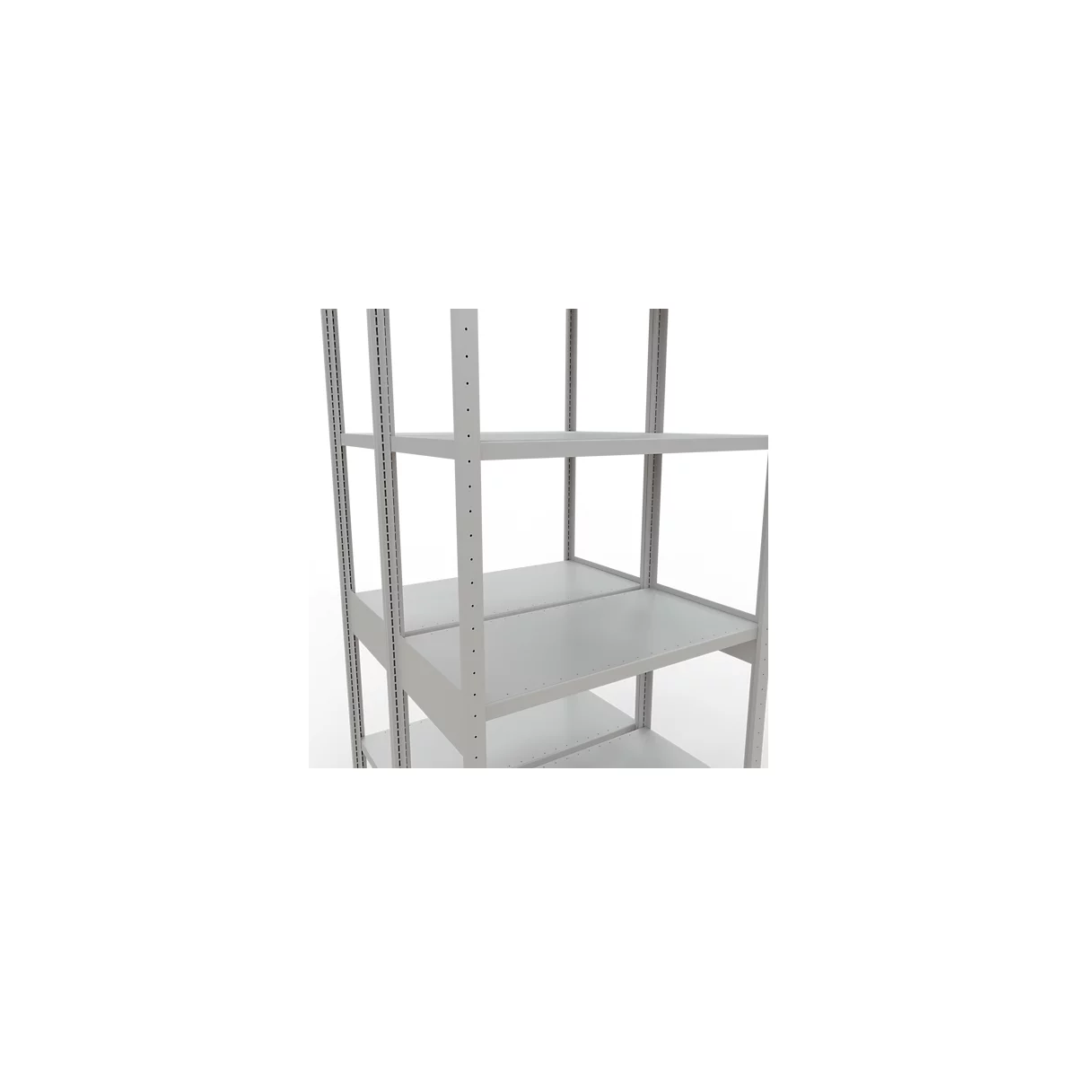 SCHULTE Lagertechnik - Dubbele basisrekken MULTIPlus250 insteeksysteem - 3000x1000x(2x500) mm, 14 legborden, gegalvaniseerd