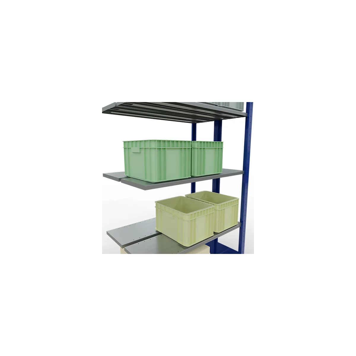 SCHULTE Lagertechnik - Dubbele stapelbak type 150 - 2000x1000x2x300 mm 2x5 schappen