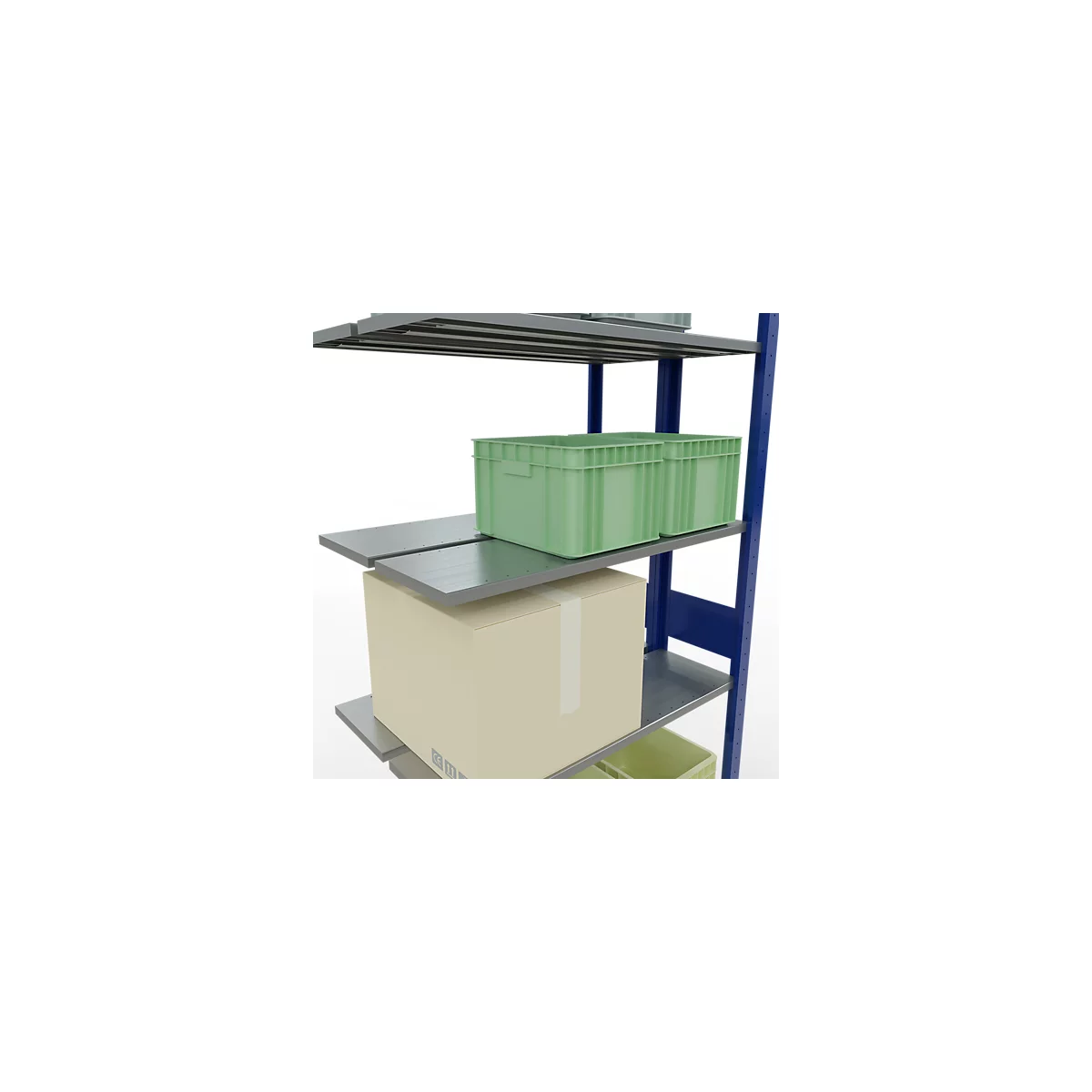 SCHULTE Lagertechnik - Dubbele stapelbak type 150 - 3000x1000x2x300 mm 2x7 schappen
