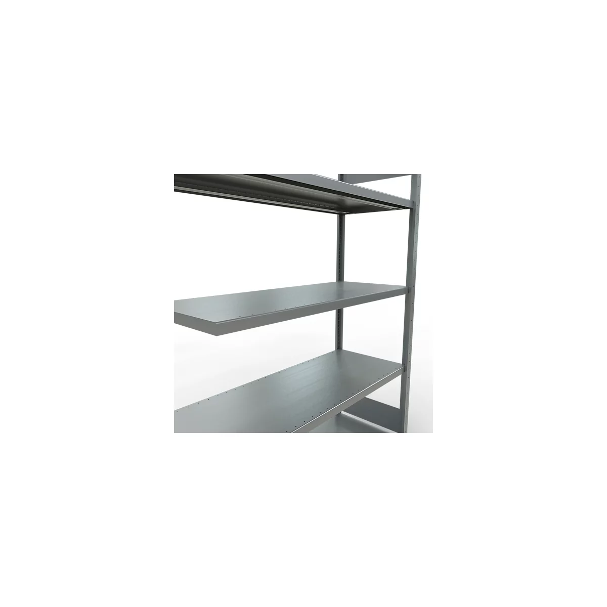 SCHULTE Lagertechnik Fachbodenregal - Stecksystem MULTIplus 250 Anbauregal - 2000x1300x500 mm, Typ 250 kg
