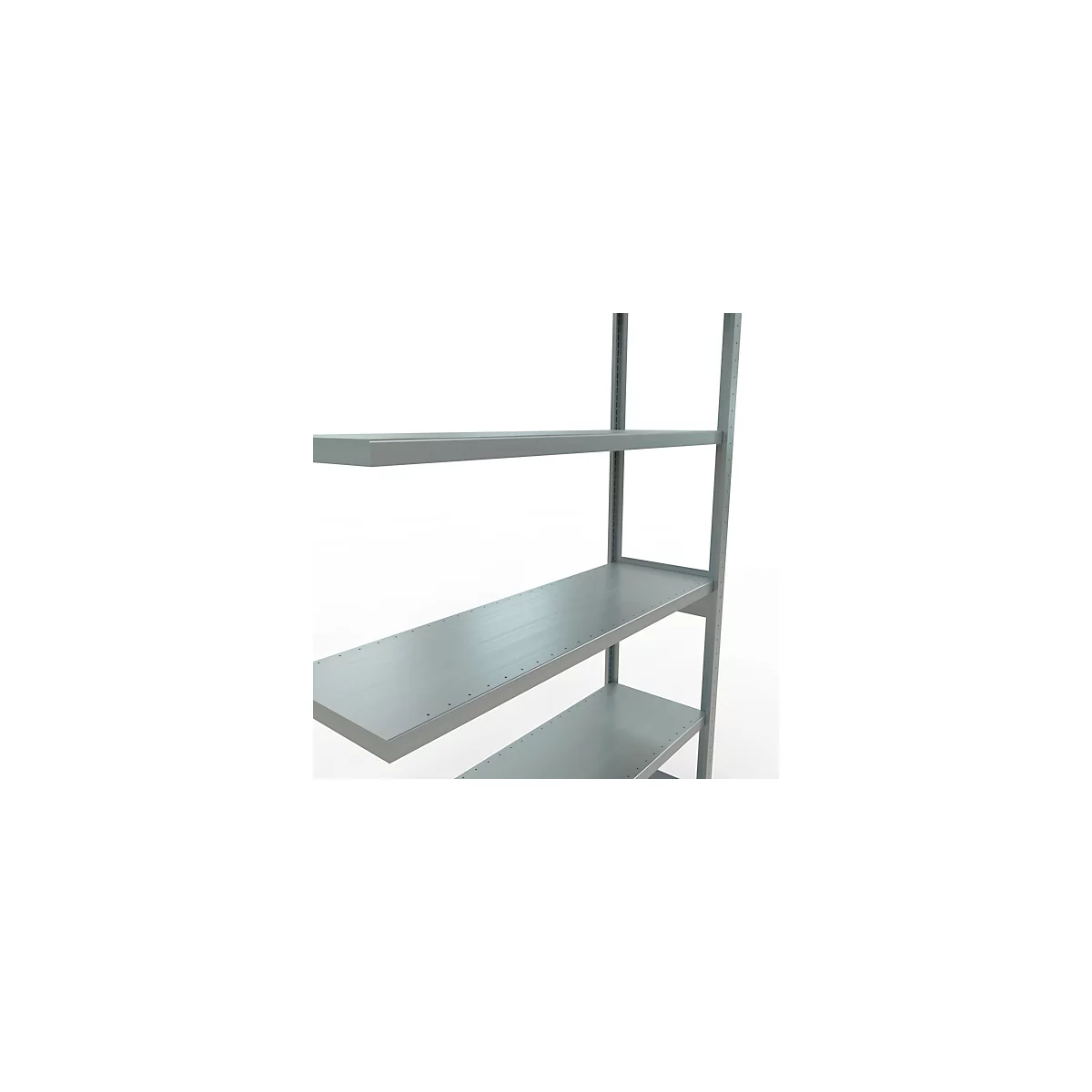 SCHULTE Lagertechnik Fachbodenregal - Stecksystem MULTIplus 250 Anbauregal - 2500x1300x400 mm, Typ 250 kg