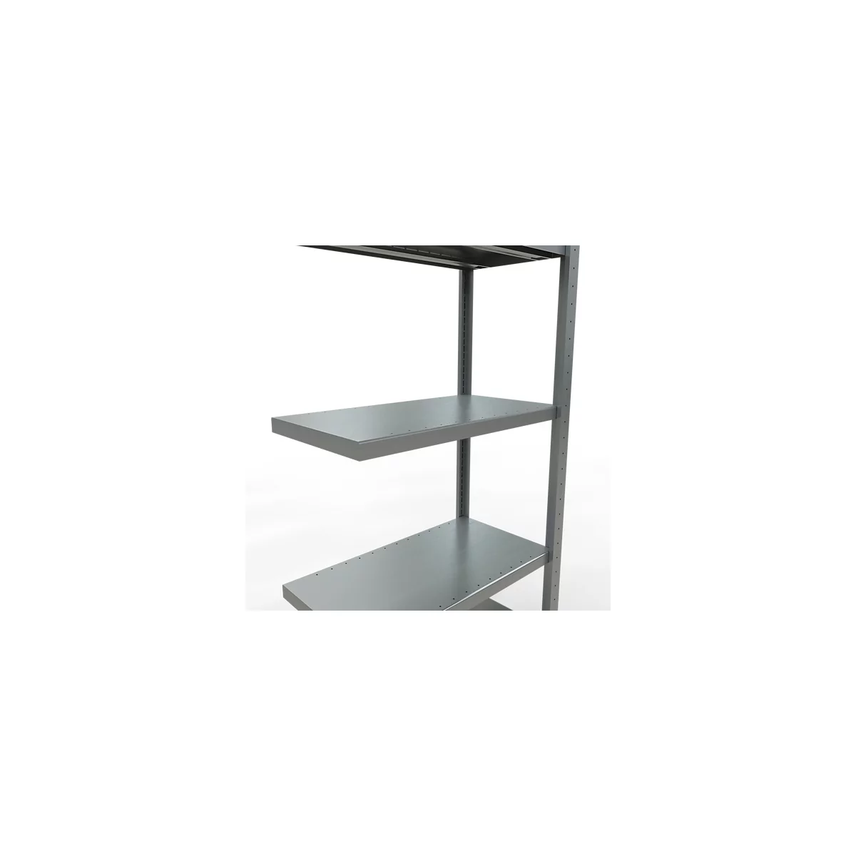 Schulte Lagertechnik Fachbodenregal-Stecksystem MULTIplus 250, Anbauregal, Längenriegel, 2000x750x400 mm, 5 Böden, verzinkt