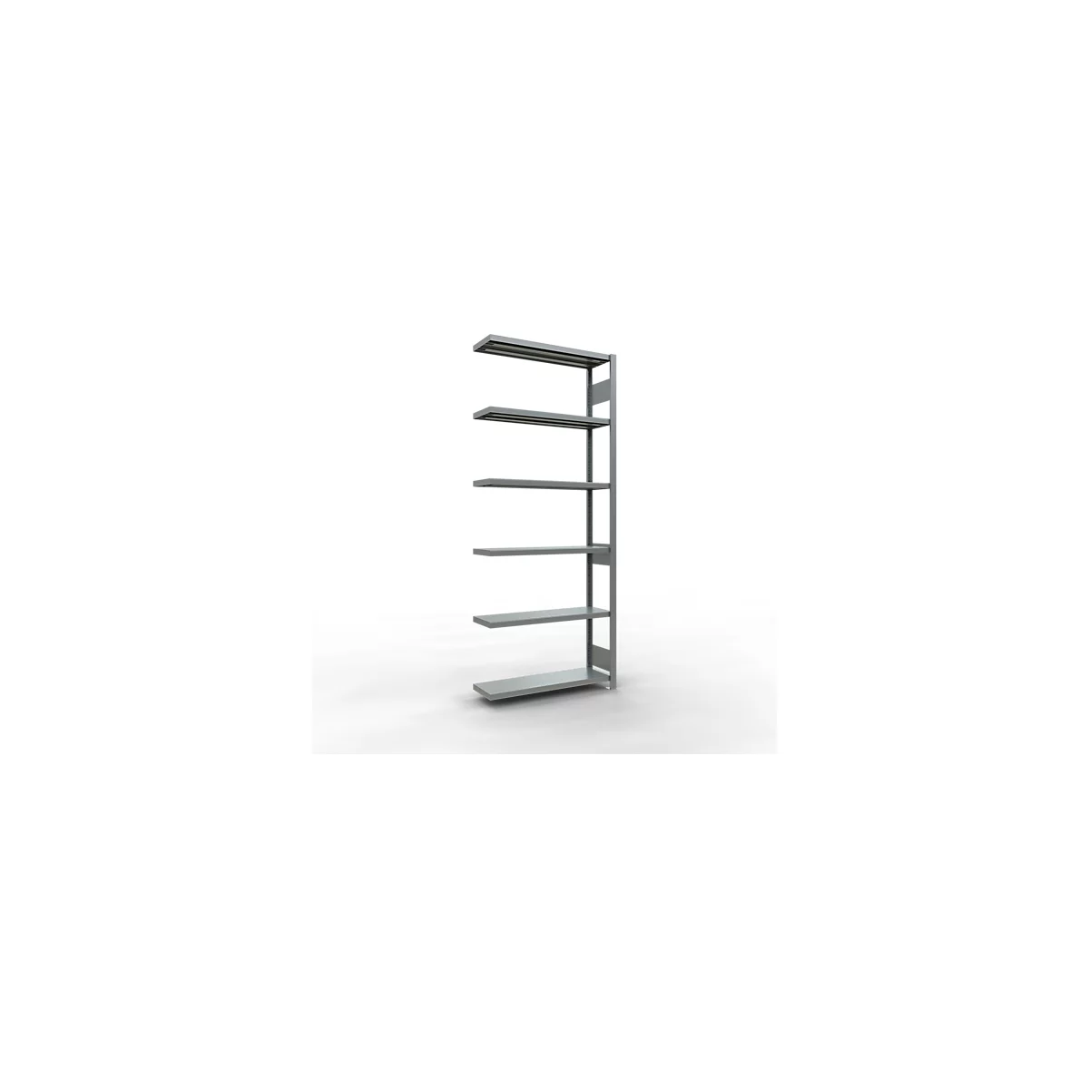 Schulte Lagertechnik Fachbodenregal-Stecksystem MULTIplus 250, Anbauregal, Längenriegel, 2500x1000x300 mm, 6 Böden, verzinkt