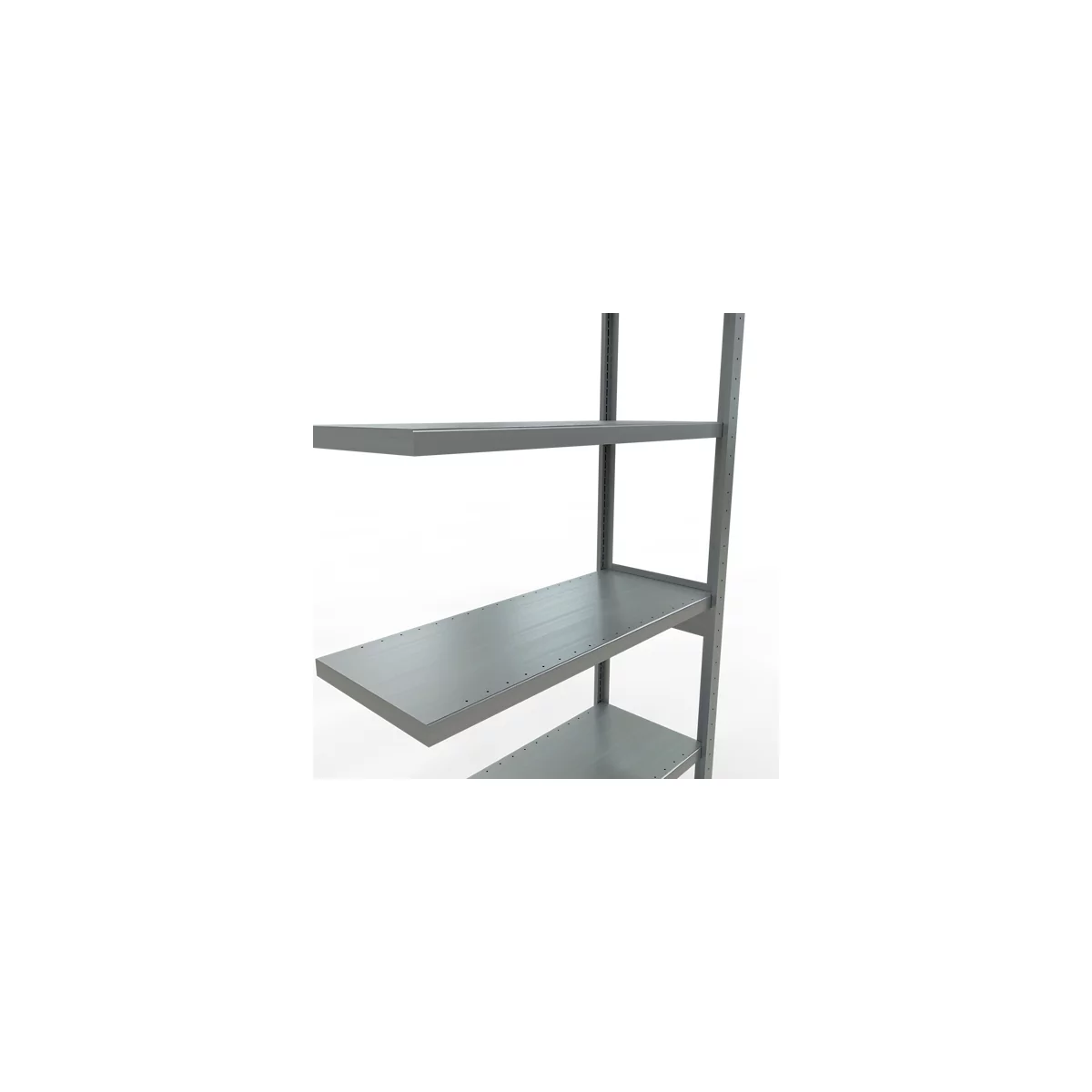 Schulte Lagertechnik Fachbodenregal-Stecksystem MULTIplus 250, Anbauregal, Längenriegel, 2500x1000x400 mm, 6 Böden, verzinkt